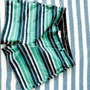 Banana Republic Striped Green and Blue Shorts
